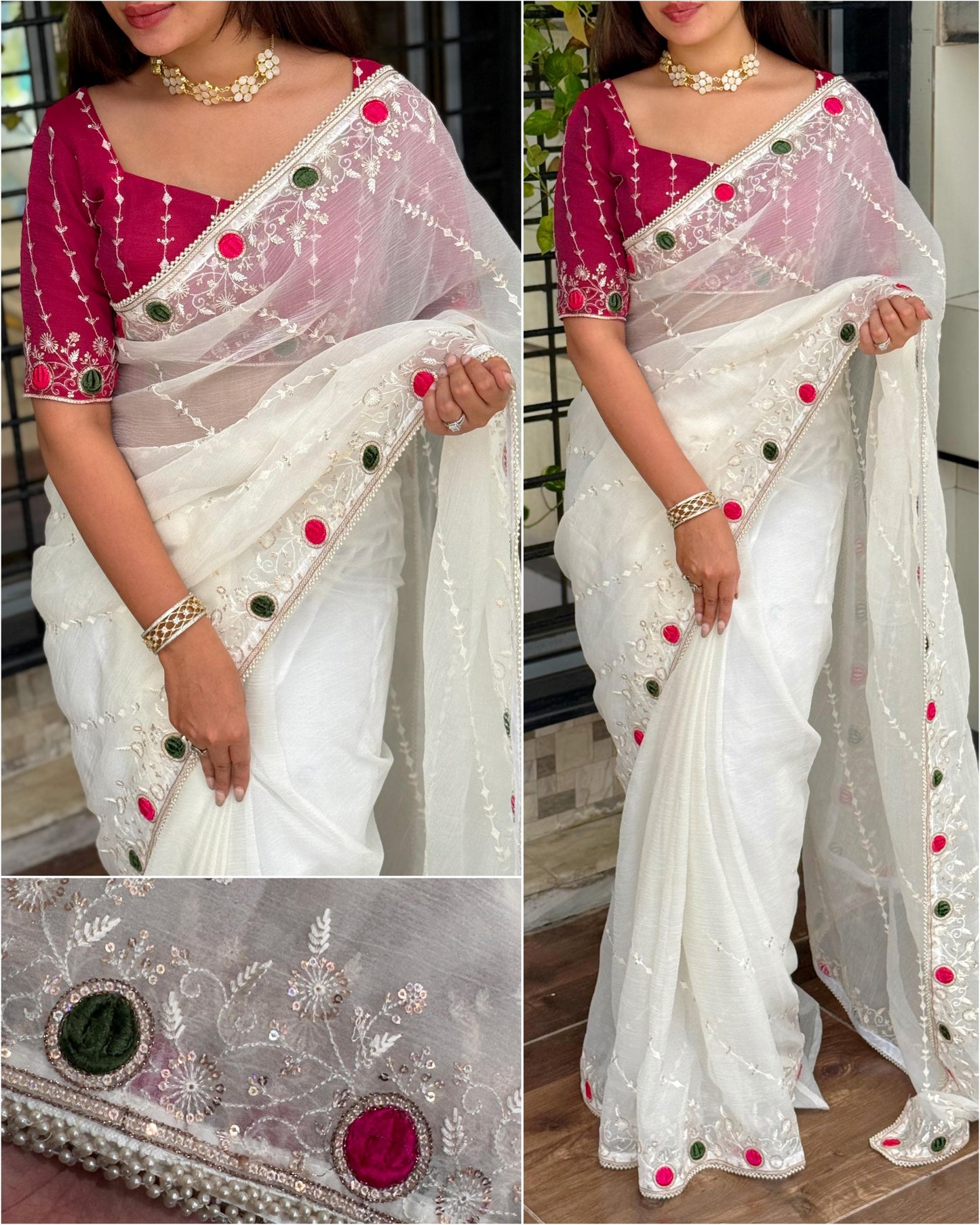 Saree-super sonic crush Blouse -super sonic crush