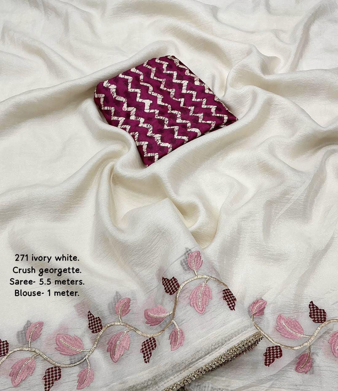 New premium single color edition deaigner saree 