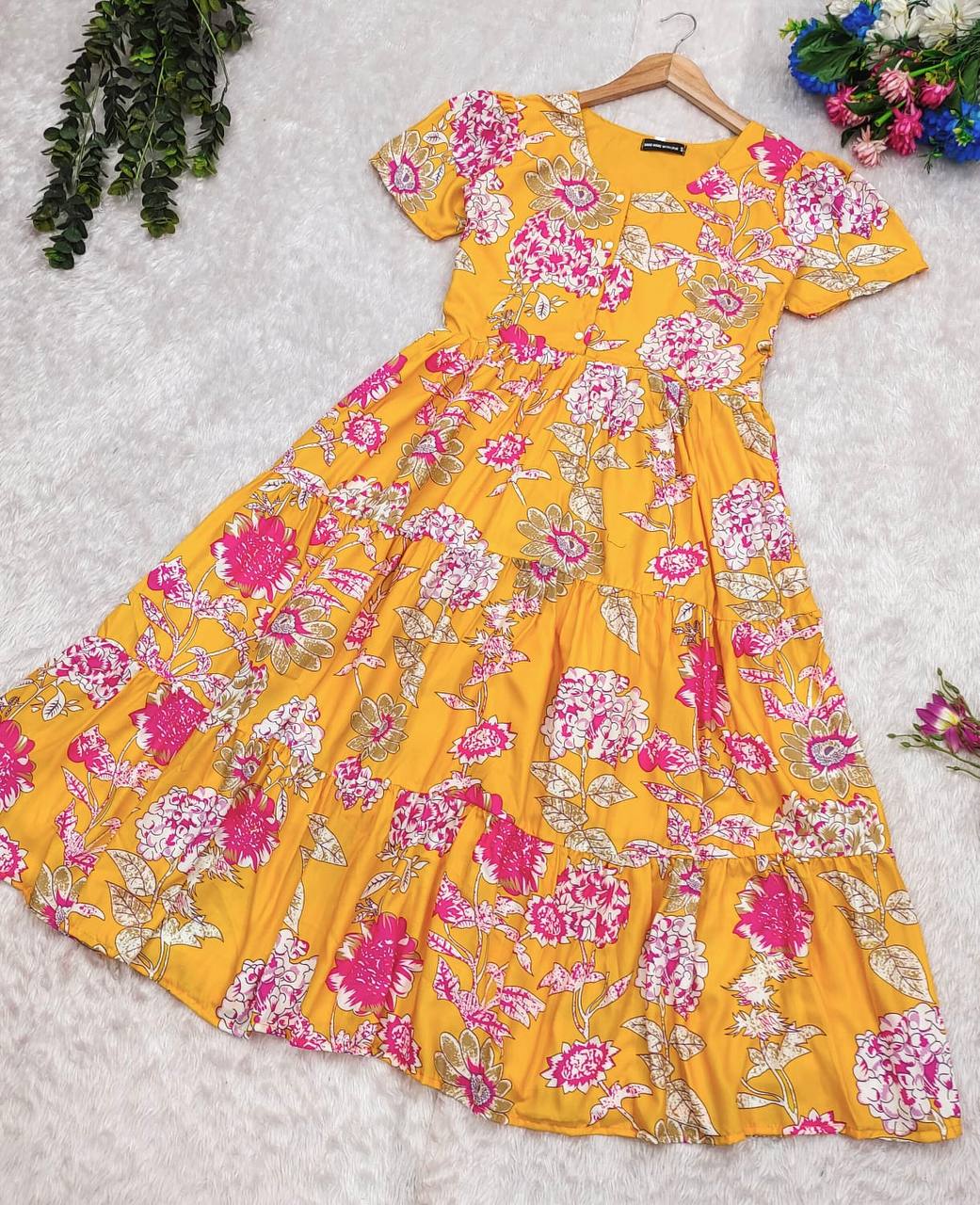 Introducing Beautiful prints of pure and rich Fabric! MAXI