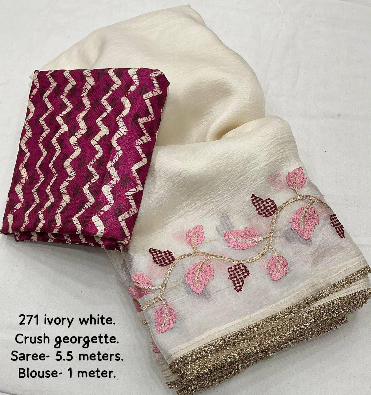 New premium single color edition deaigner saree 