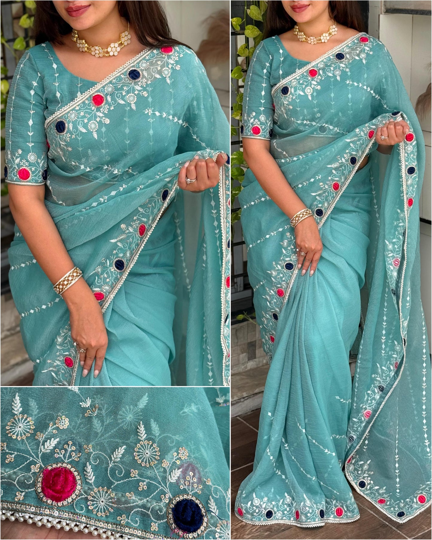 Saree-super sonic crush Blouse -super sonic crush