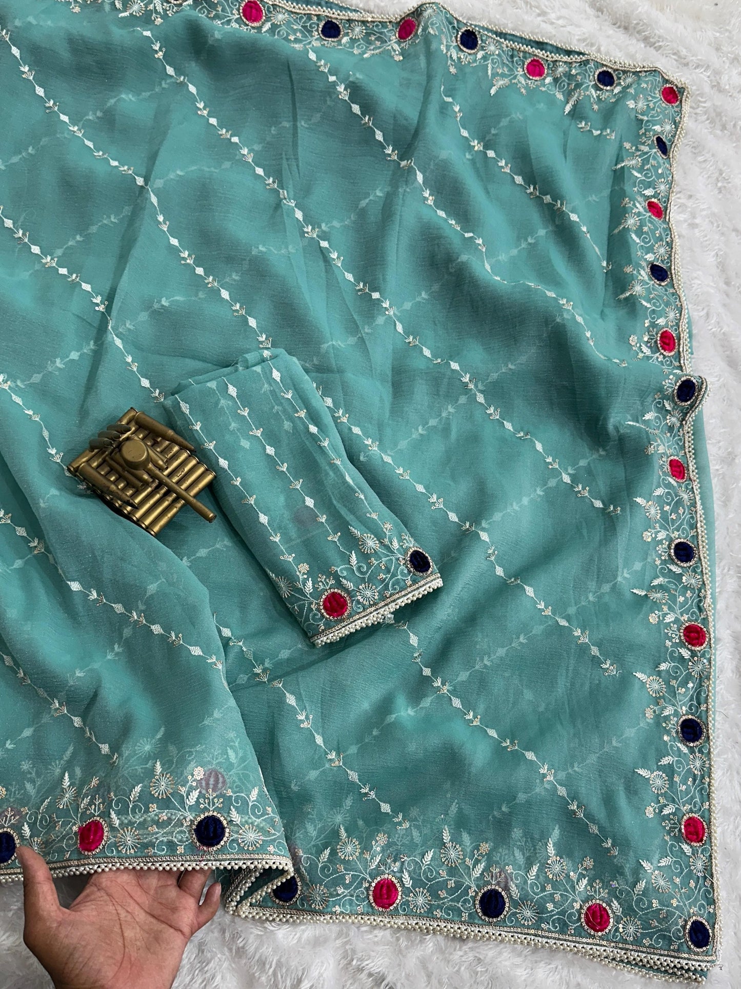 Saree-super sonic crush Blouse -super sonic crush
