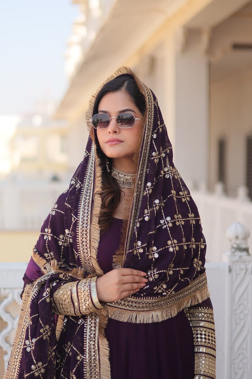 π GOWN-DUPATTA COLLECTIONS ππΌ Faux Blooming Gown with Dupatta