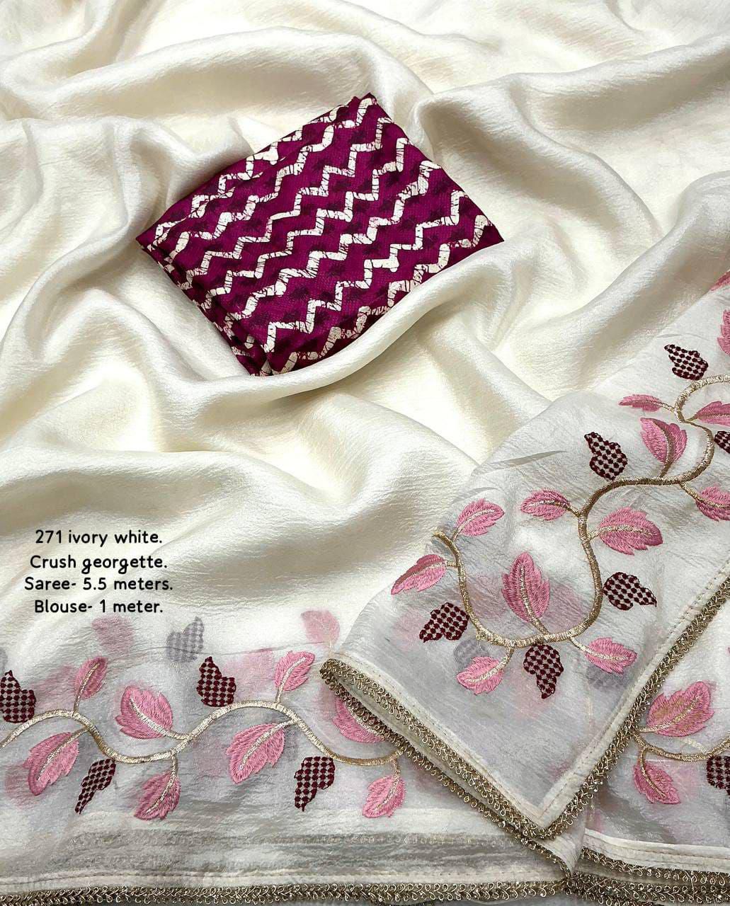 New premium single color edition deaigner saree 
