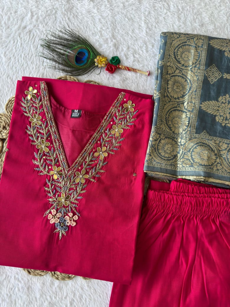 Launching New Designers Kurti Pent Dupatta Set