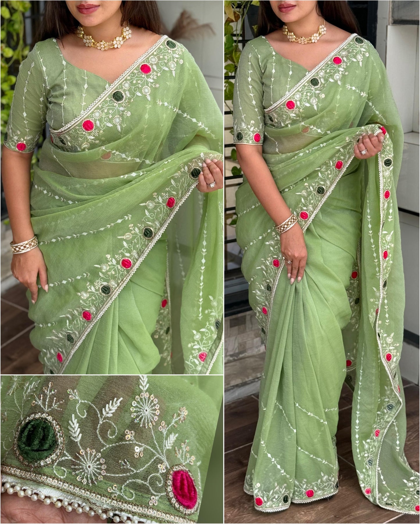 Saree-super sonic crush Blouse -super sonic crush