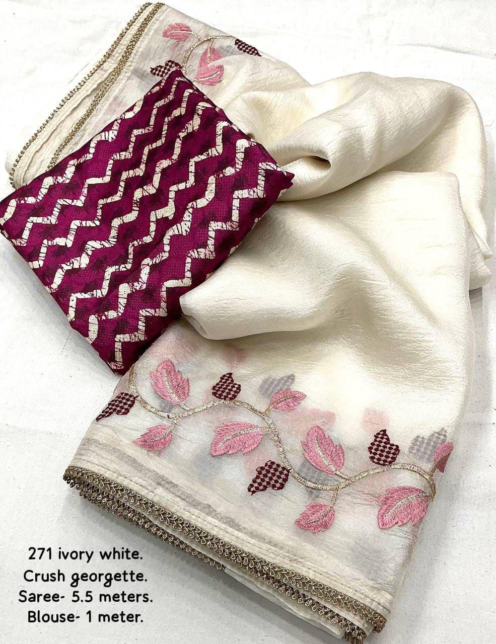 New premium single color edition deaigner saree 