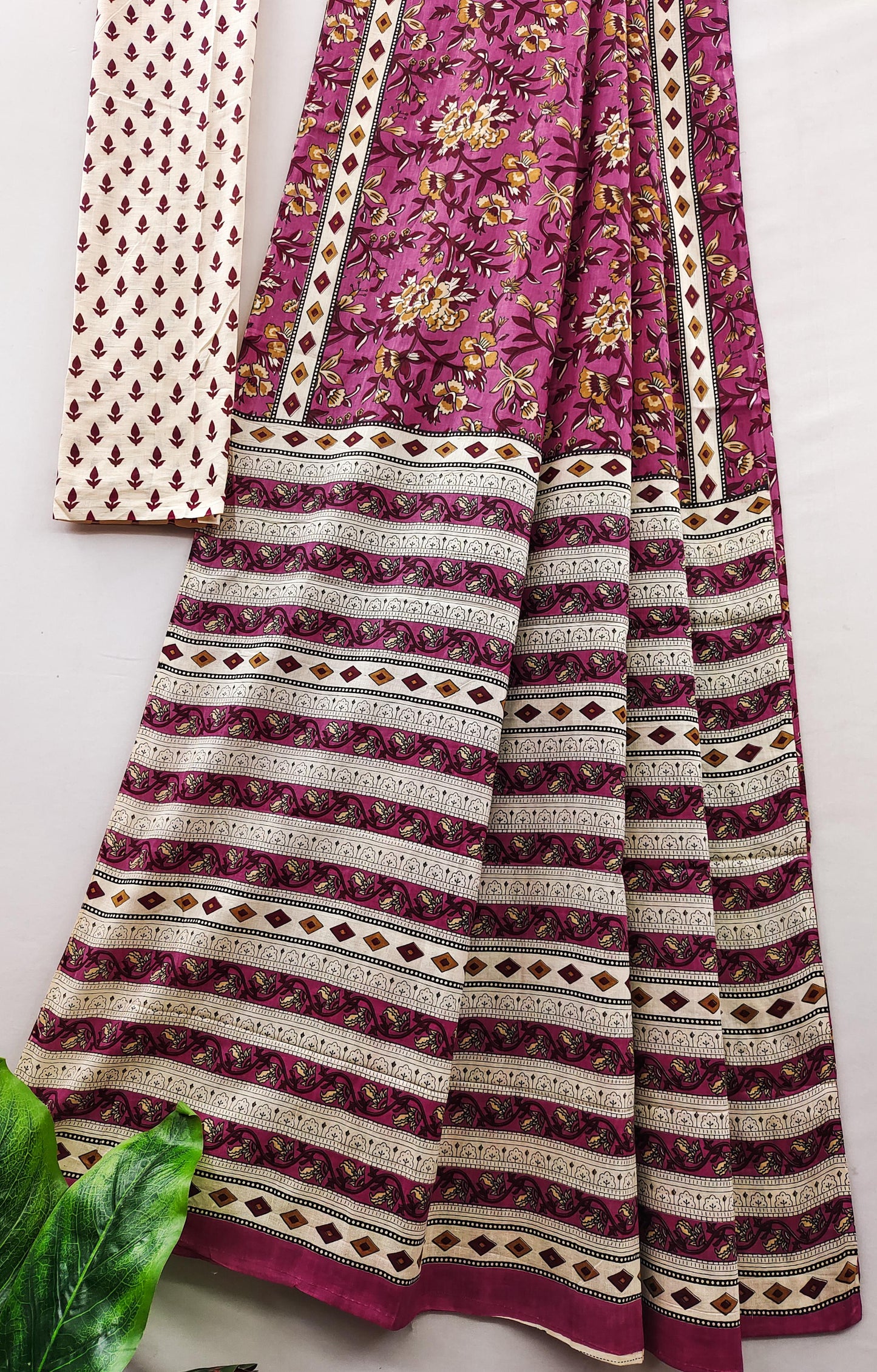 😀 New Jaipur Bagru Printed saree😀