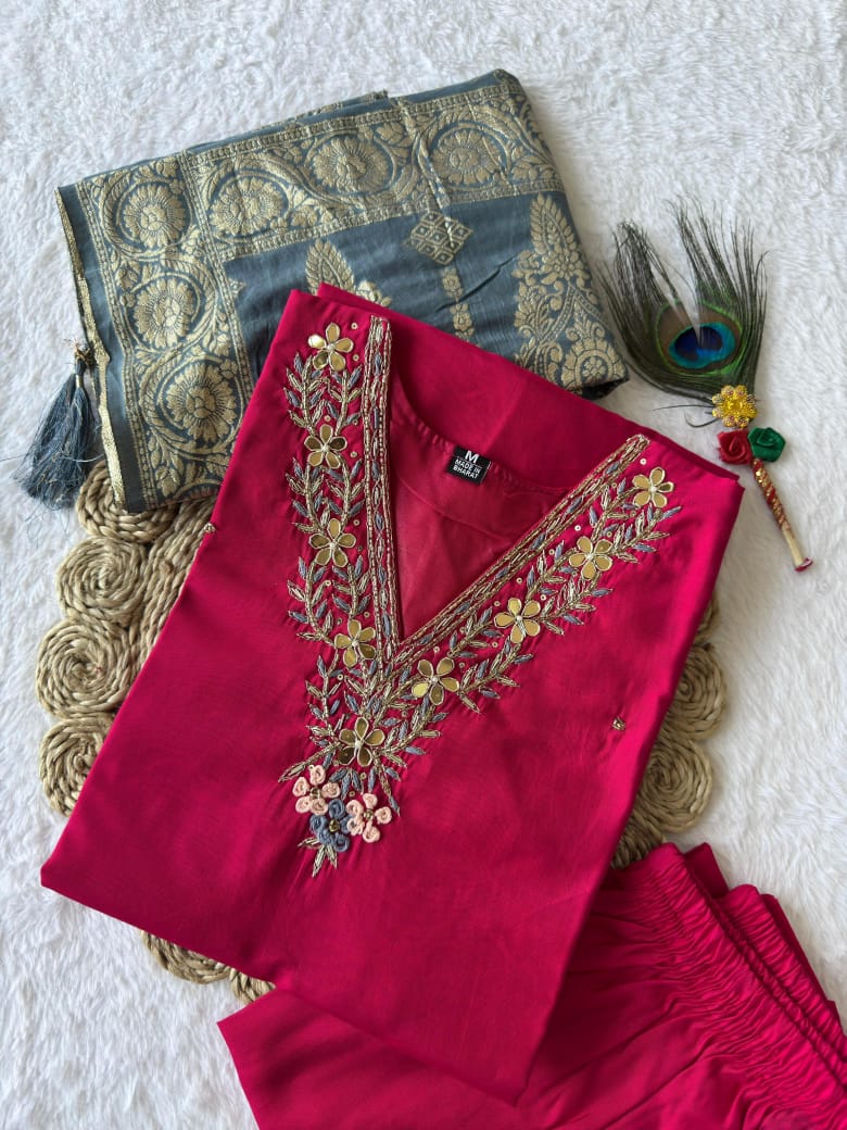 Launching New Designers Kurti Pent Dupatta Set