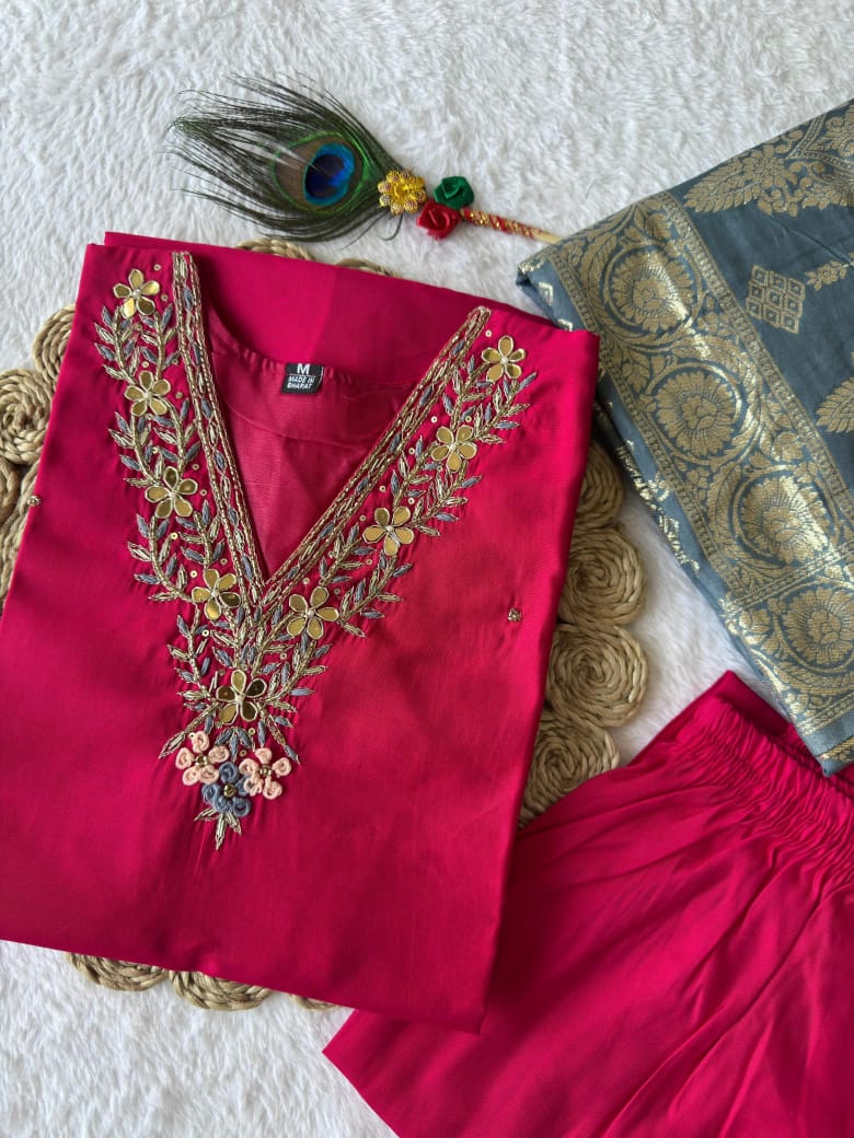 Launching New Designers Kurti Pent Dupatta Set