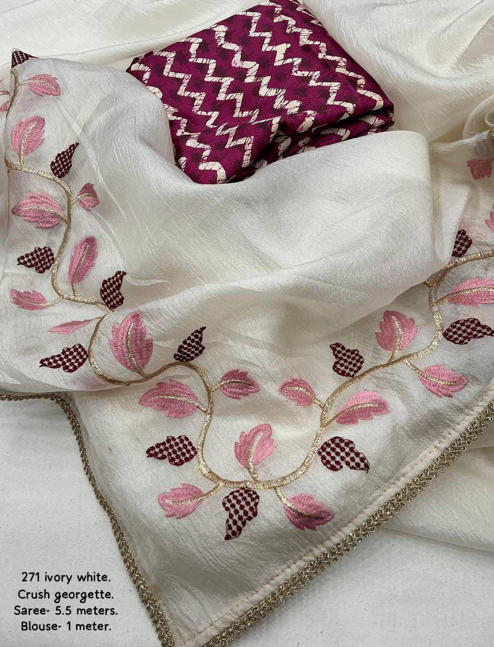 New premium single color edition deaigner saree 