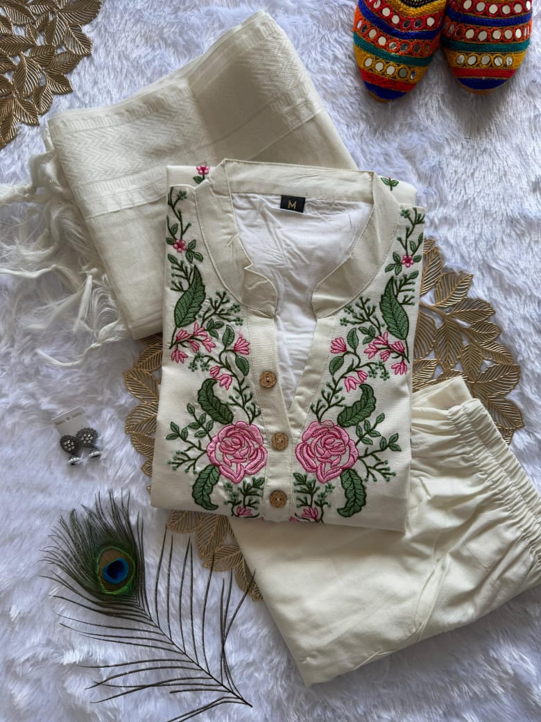 New Designers Kurti Pent Dupatta Set