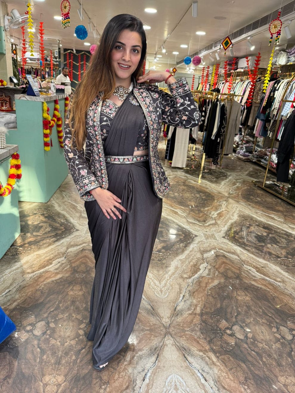 Super Hit Ready To Wear Saree With Jacket Saree Design Launch