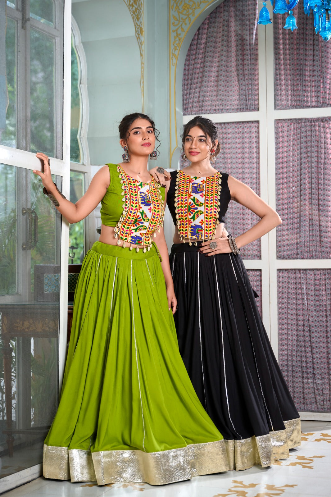 Rayon Lehenga and Gamthi Work Blouse for Navratri ✨💃