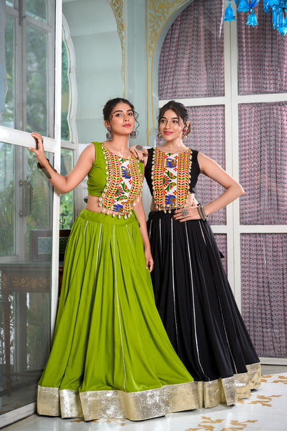 Rayon Lehenga and Gamthi Work Blouse for Navratri ✨💃