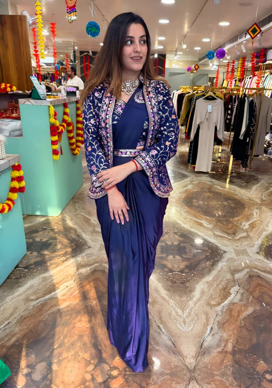 Super Hit Ready To Wear Saree With Jacket Saree Design Launch