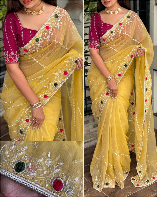Saree-super sonic crush Blouse -super sonic crush