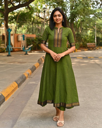 Beautiful Suit Sets in pure Chanderi Top with pent