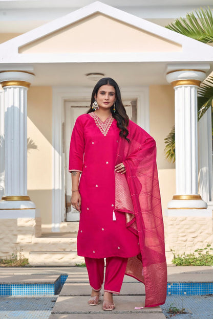 New Designers Kurti Pent Dupatta Set