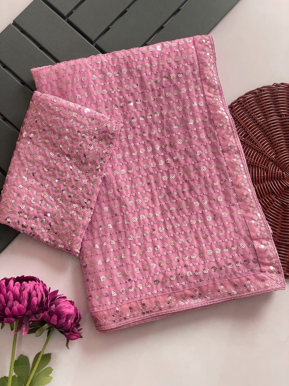 Full Saree Of Heavy quality Faux Georgette&nbsp;