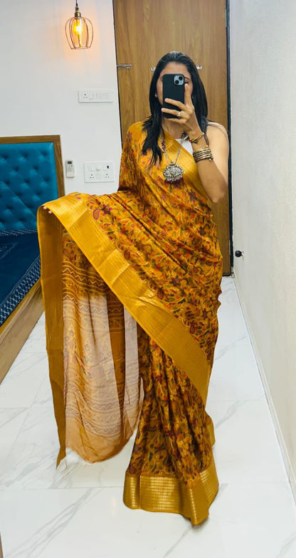 Heavy marsh mellow saree