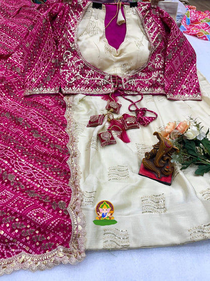 Girlish Look tradition Lehenga-Choli with Koti