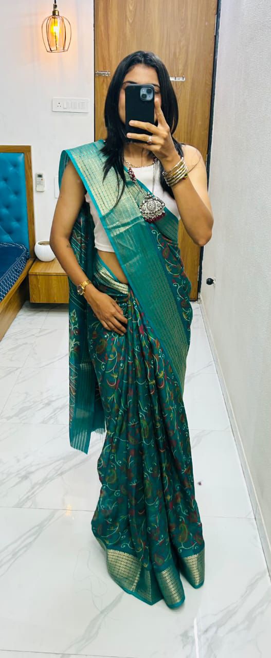 Heavy marsh mellow saree