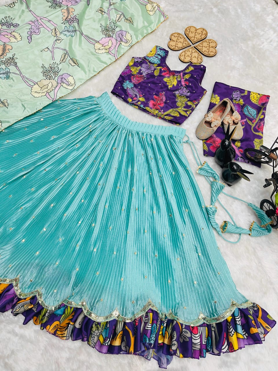 New Festival Lehenga Choli Set Ready To Wear Collection👗💌