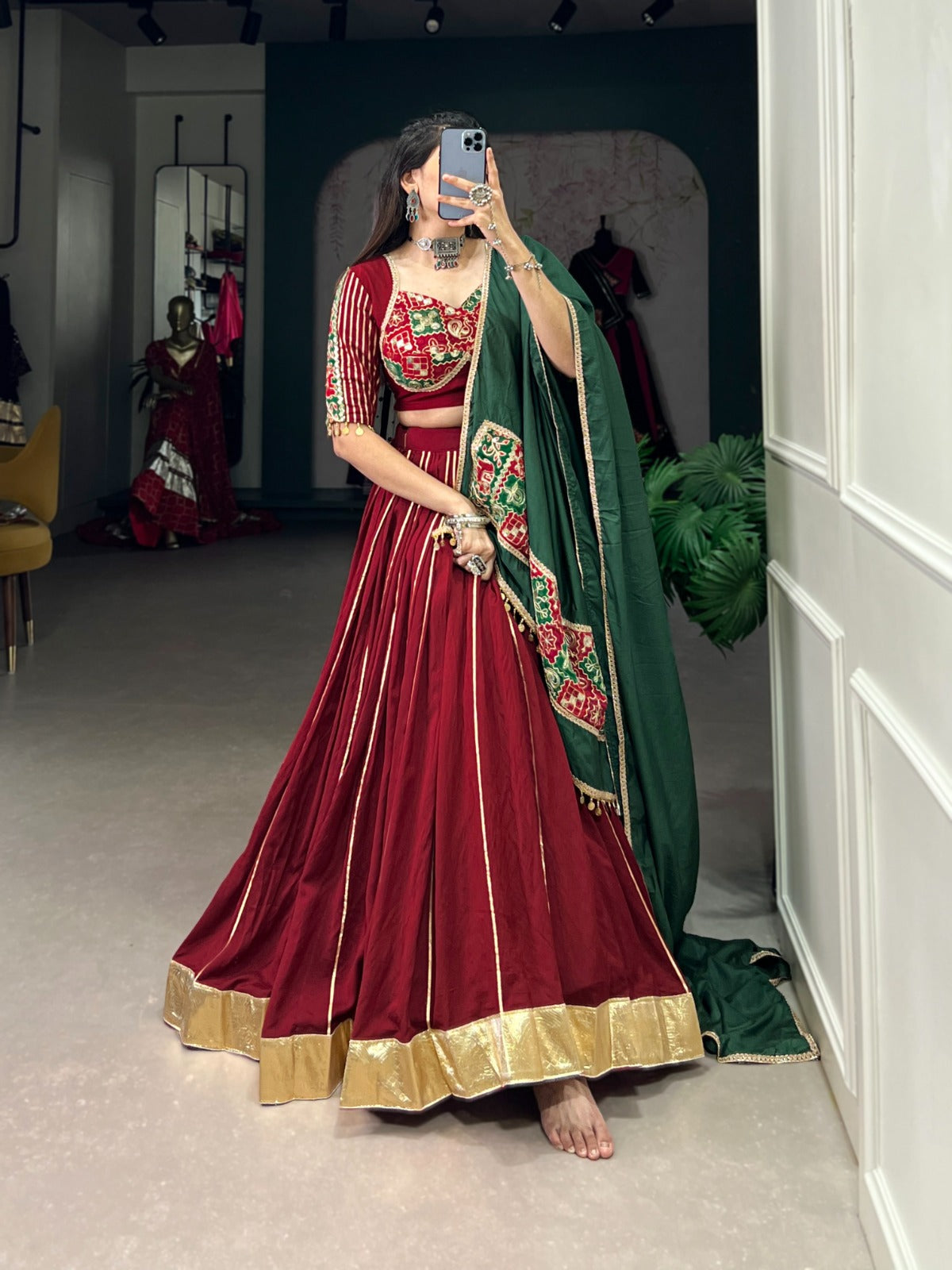🌷Navratri Collection 2025🌷  Navratri nights in Chanderi style 👣  NEW LEHENGA CHOLI