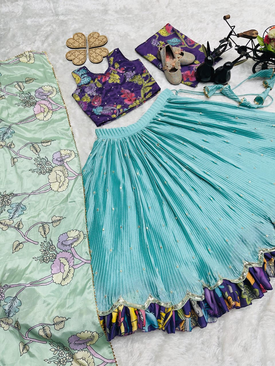 New Festival Lehenga Choli Set Ready To Wear Collection👗💌