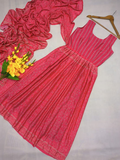 Super Hit Floral Georgette Gown Saree Design Launch