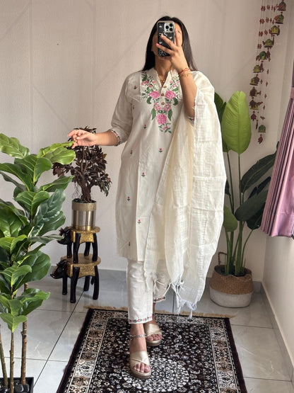 New Designers Kurti Pent Dupatta Set