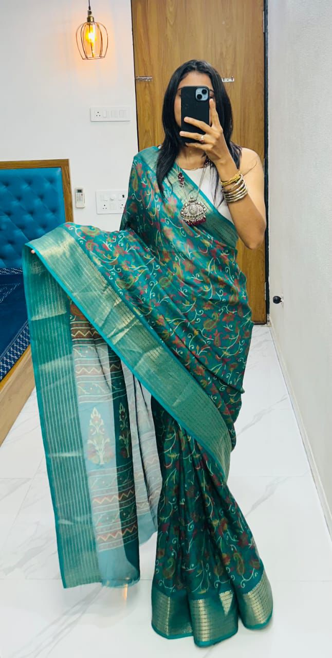Heavy marsh mellow saree