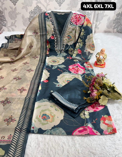 HANDWORK KURTI WITH PANT AND DUPPTA SET 😍