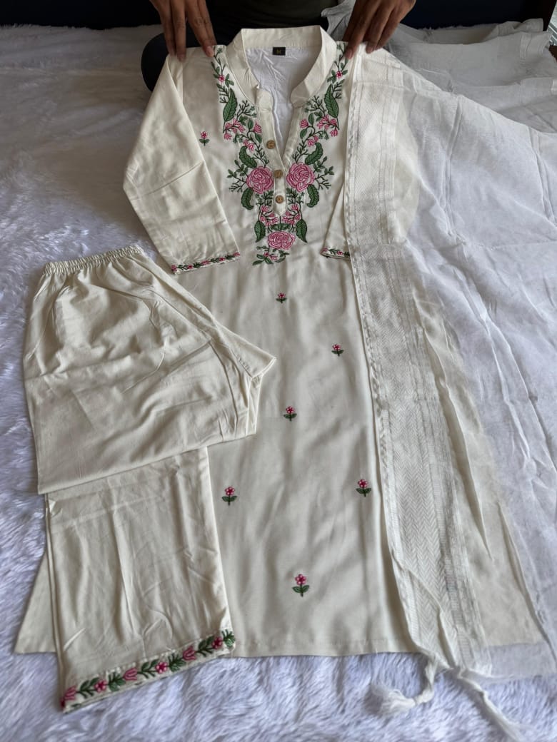 New Designers Kurti Pent Dupatta Set