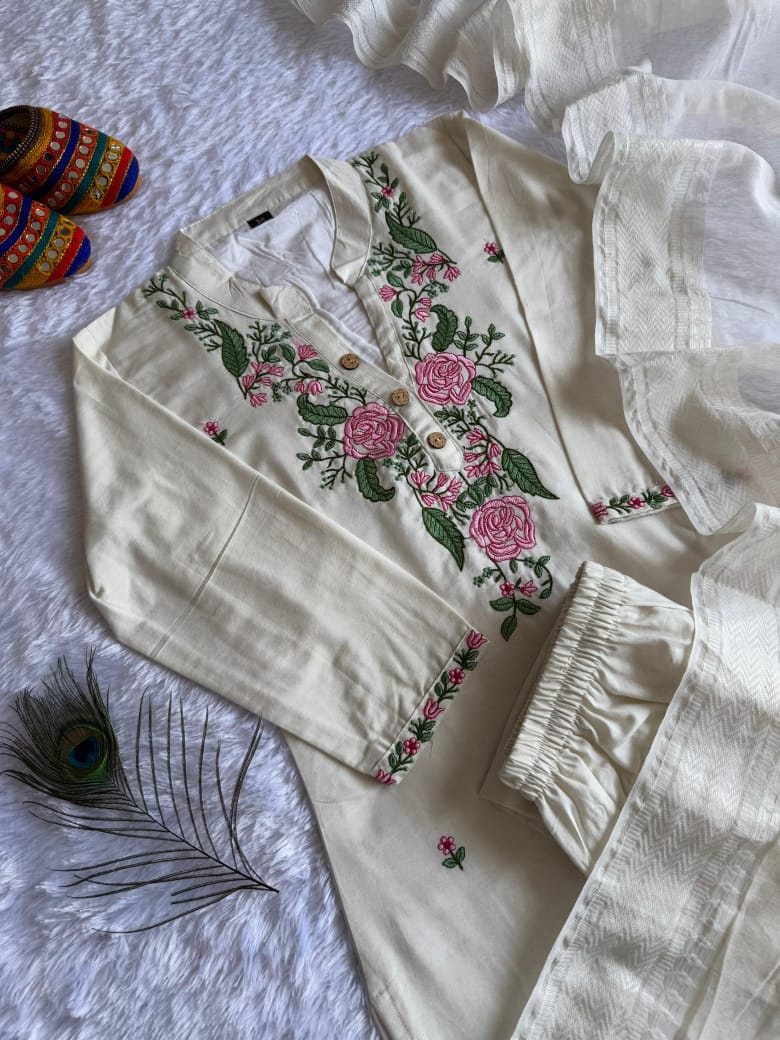 New Designers Kurti Pent Dupatta Set
