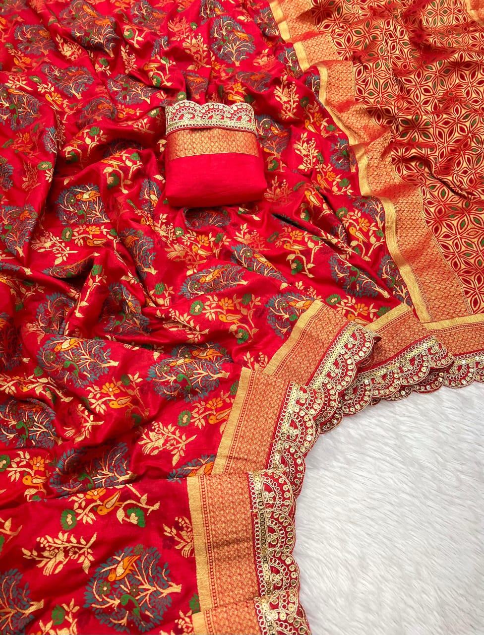 beautiful and charming pure khaddi georgette designer saree