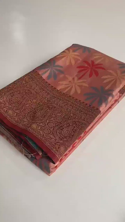 Kanchi silk sarees with beautiful  emboss weaving design