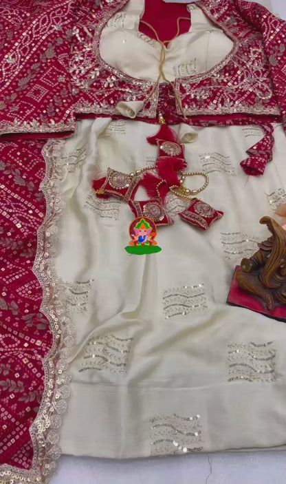 Girlish Look tradition Lehenga-Choli with Koti