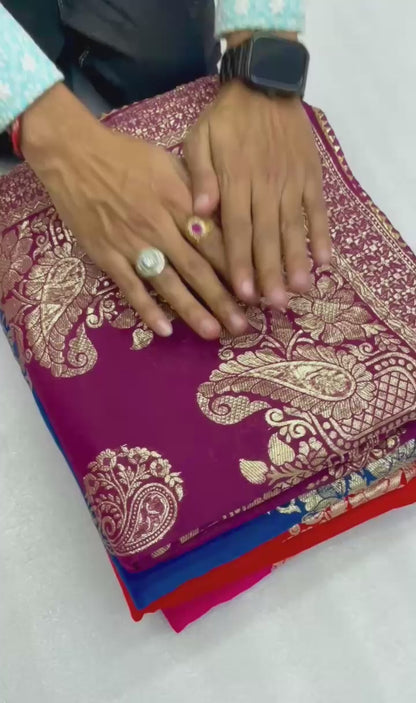 Silk Saree with 🥰 Beautiful Zari zecard weaving with Rich Pallu  Samosa patti lace border